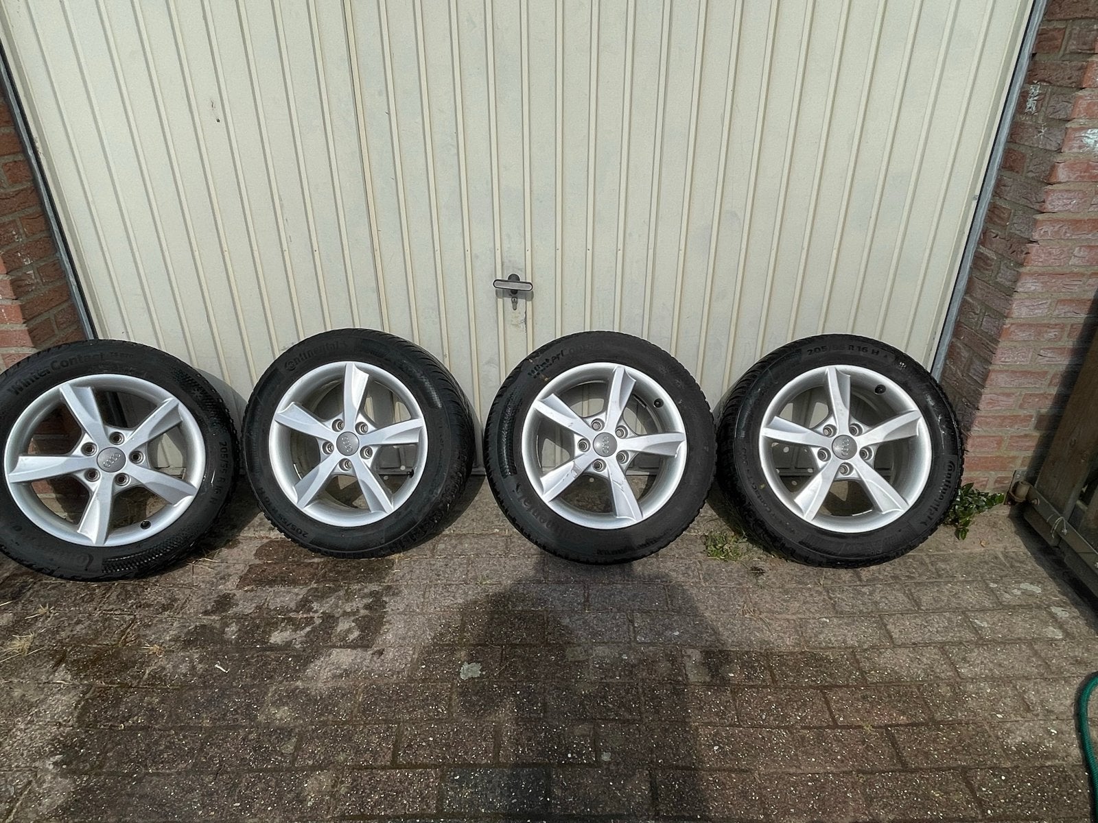 Audi winter velgen en banden Continental WinterContact TS870, Ophalen, Gebruikt, 16 inch, Banden en Velgen