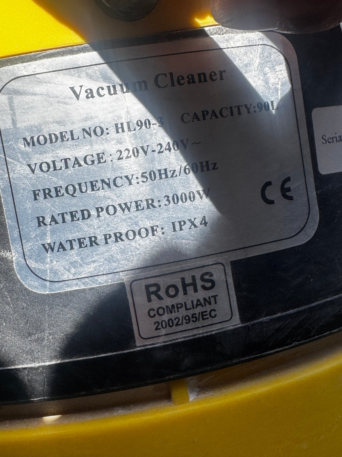 Industriële stofzuiger HL90-3, 3000W, 90L capaciteit, Witgoed en Apparatuur, Stofzuigers, Ophalen, Gebruikt, Industriële stofzuiger