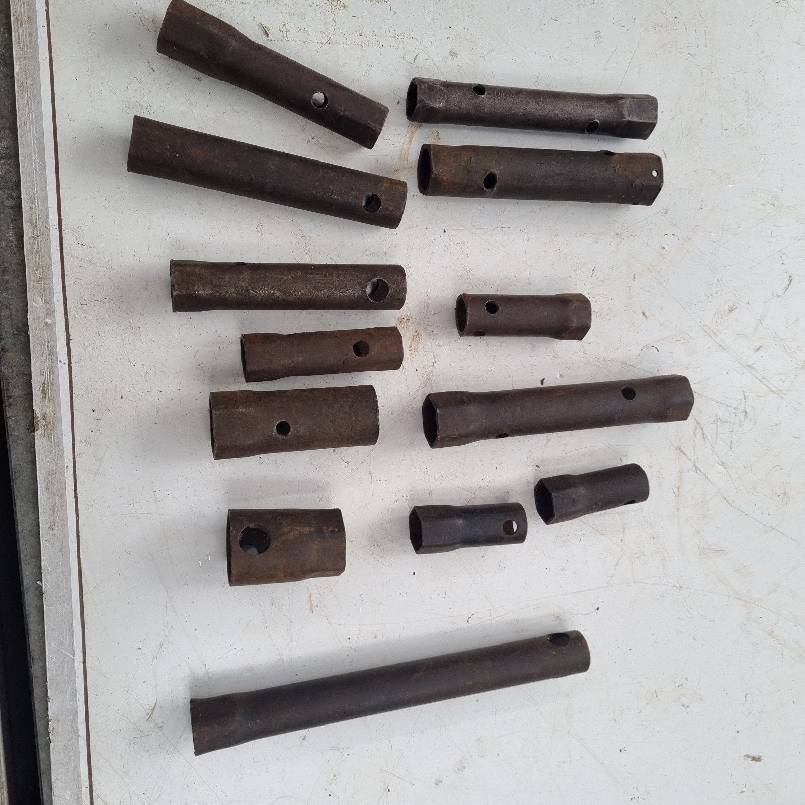 diverse antieke pijpsleutels voor oa auto fiets etc, Antiek en Kunst, Ophalen