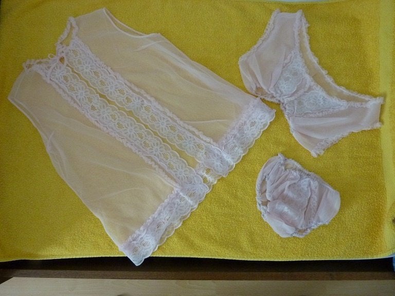 dames nachtsetje negligé sexy lingerie maat 38, Ophalen, Roze, Nachtkleding