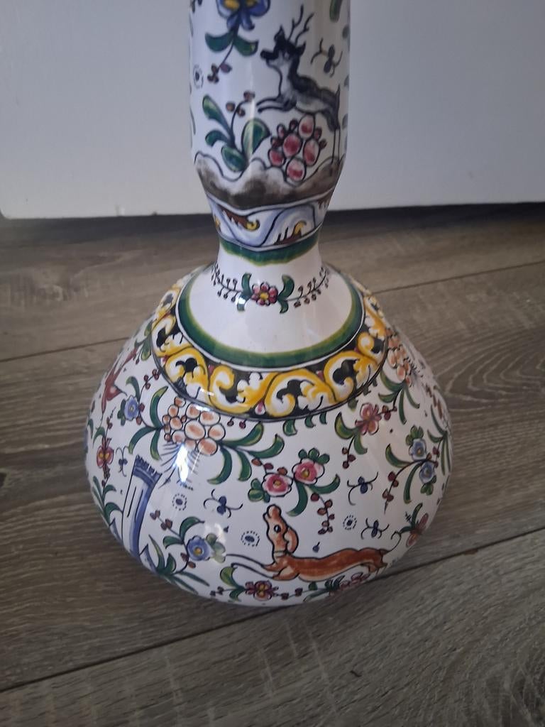 Van Gelder Vaas - Handgeschilderd uit Portugal, Ophalen of Verzenden
