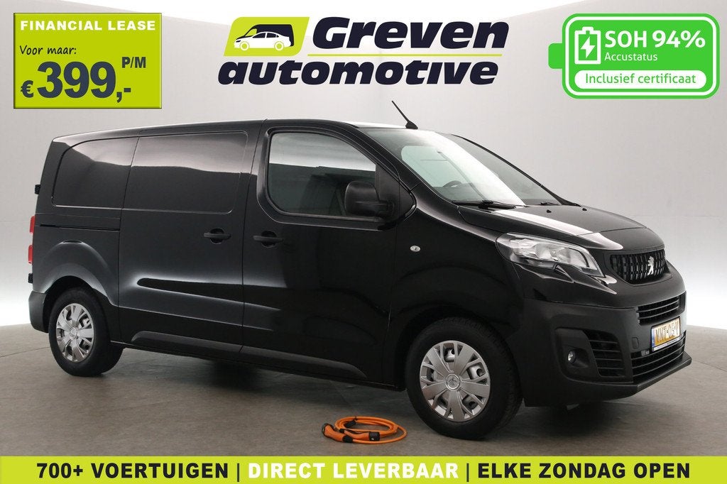 Peugeot e-Expert Standard Premium 75 kWh | Snelladen | SOH 9, Auto's, Bestelauto's, 136 pk, Gebruikt, Zwart, Origineel Nederlands