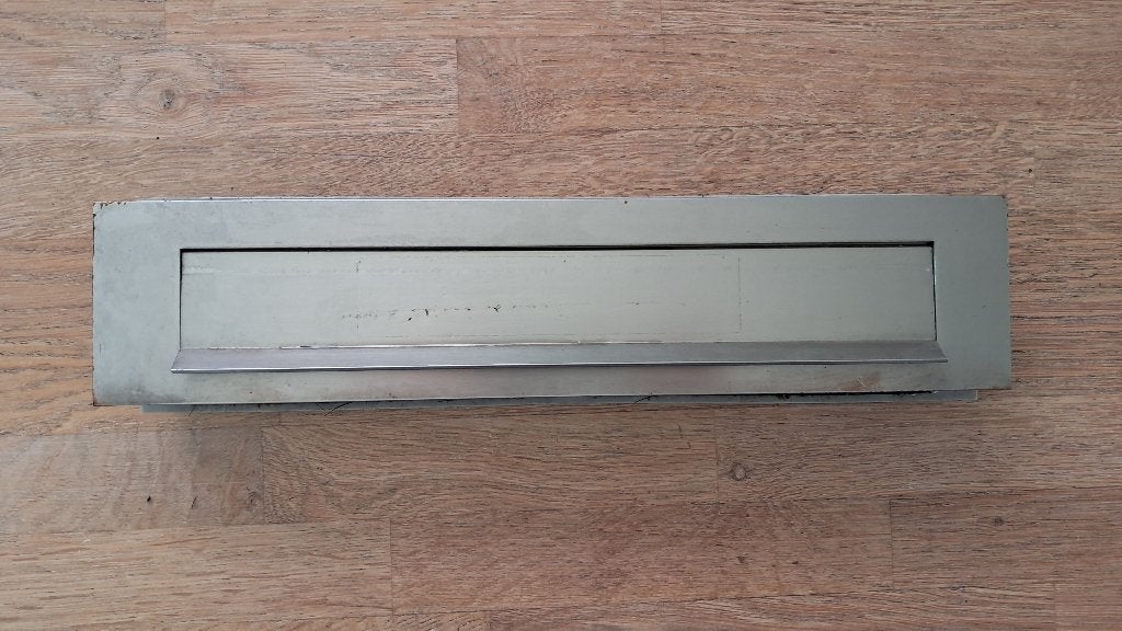 Brievenbusplaat met tochtborstel, Tuin en Terras, Brievenbussen, Ophalen of Verzenden, Gebruikt, Brievenbusklep