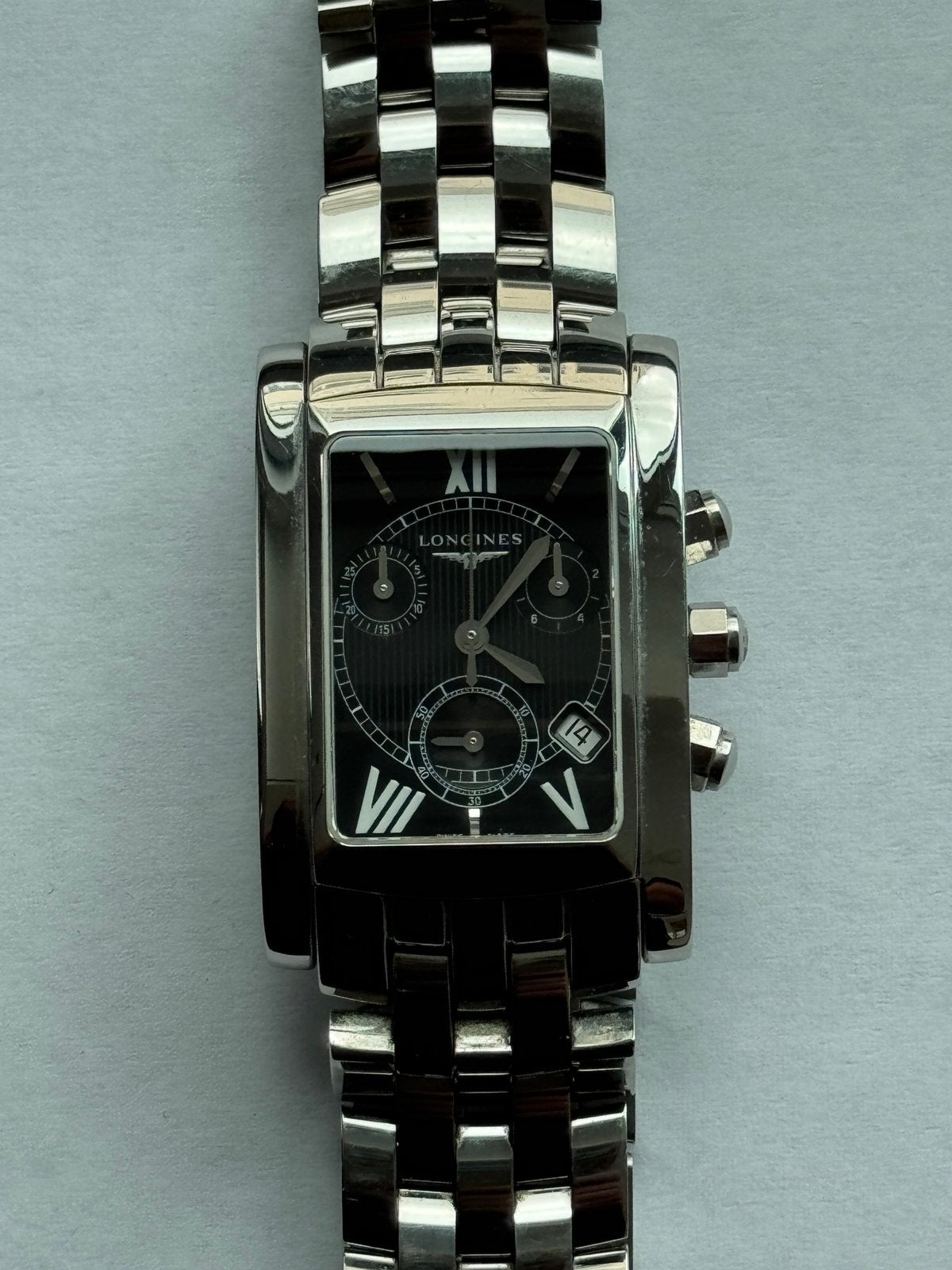 Horloge Longines DolceVita chronograaf., Ophalen of Verzenden, Zo goed als nieuw, Leer, Overige merken