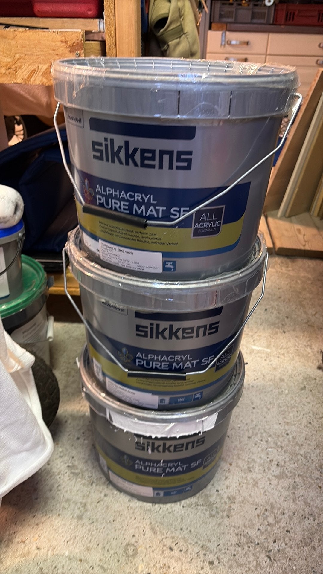 Sikkens pure mat sf muurverf ral9010, Ophalen, Wit, Nieuw, Verf