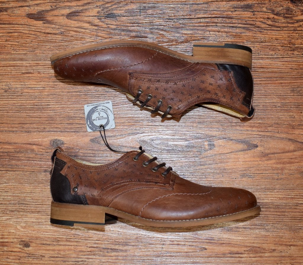 YELLOW CAB - bruin leren Fresh veterschoen Y12175 - maat 43, Bruin, Nieuw, Ophalen of Verzenden, Yellow Cab