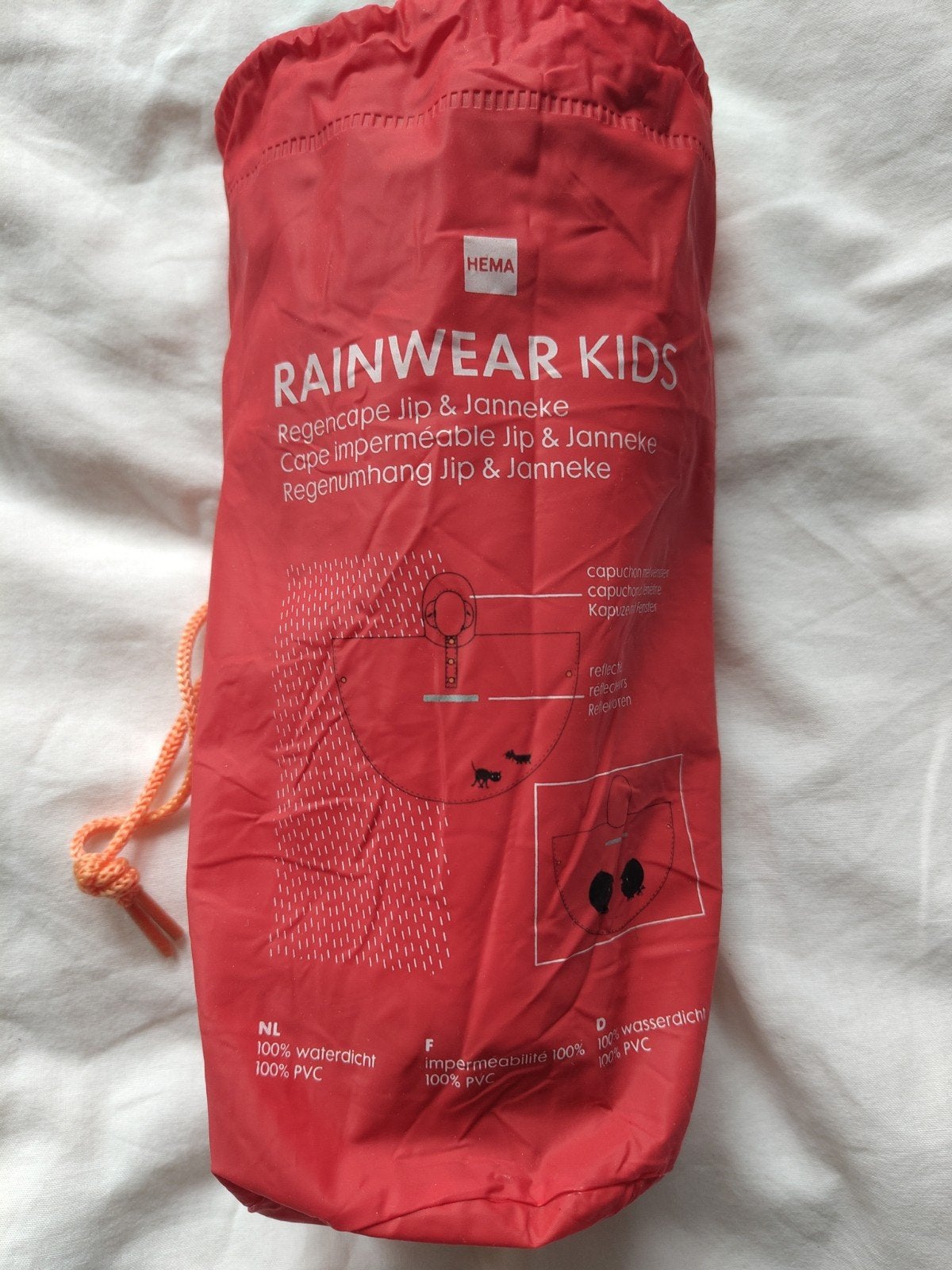 Hema Jip en Janneke regenponcho maat 86/92, Kinderen en Baby's, Kinderkleding | Overige, Ophalen of Verzenden, Gebruikt, Hema