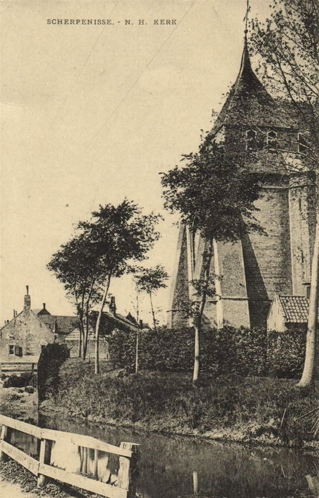 Scherpenisse. - N.H. Kerk - ongelopen, Ophalen of Verzenden, 1920 tot 1940, Ongelopen, Zeeland