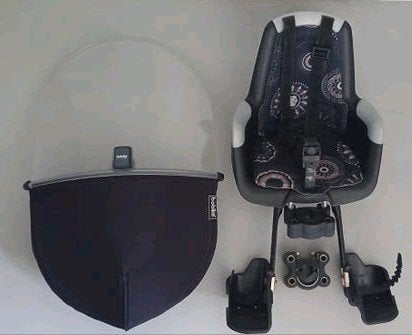 Bobike mini fietsstoeltje voorop zgan met 2 adapters izgs, Ophalen, Voetsteuntjes, BOBIKE, Zo goed als nieuw