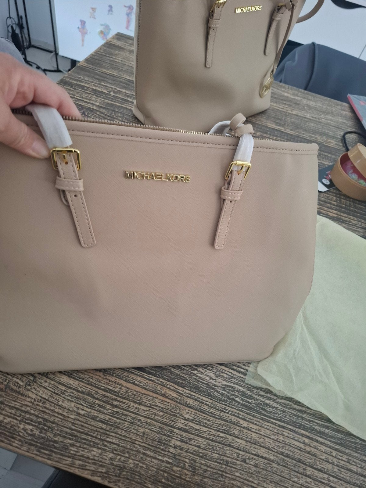 Michael Kors  tas ( nieuw), Ophalen of Verzenden, Nieuw, Beige, Handtas