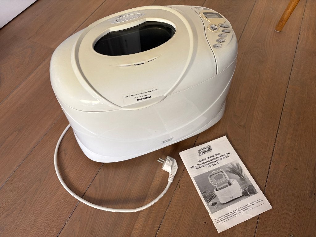 Broodbak machine met twee kneders, 800 tot 1200 gram deeg, Ophalen, Met timer, Gebruikt