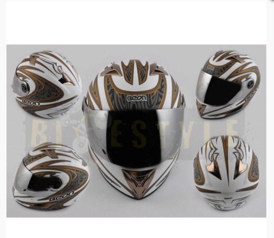 Full face helmet BEON B-500 White Blade Mat, M, Dames, Integraalhelm, Tweedehands