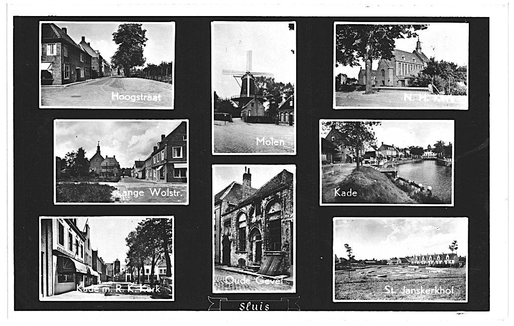 700356 Sluis 1958 Zeeland Nette oude kaart onbeschreven, Ophalen of Verzenden, 1940 tot 1960, Ongelopen, Zeeland