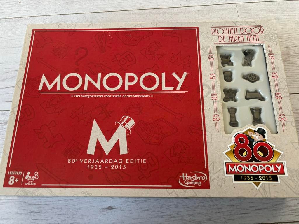 Monopoly 80e Verjaardag Editie 1935 - 2015, Ophalen of Verzenden, Zo goed als nieuw