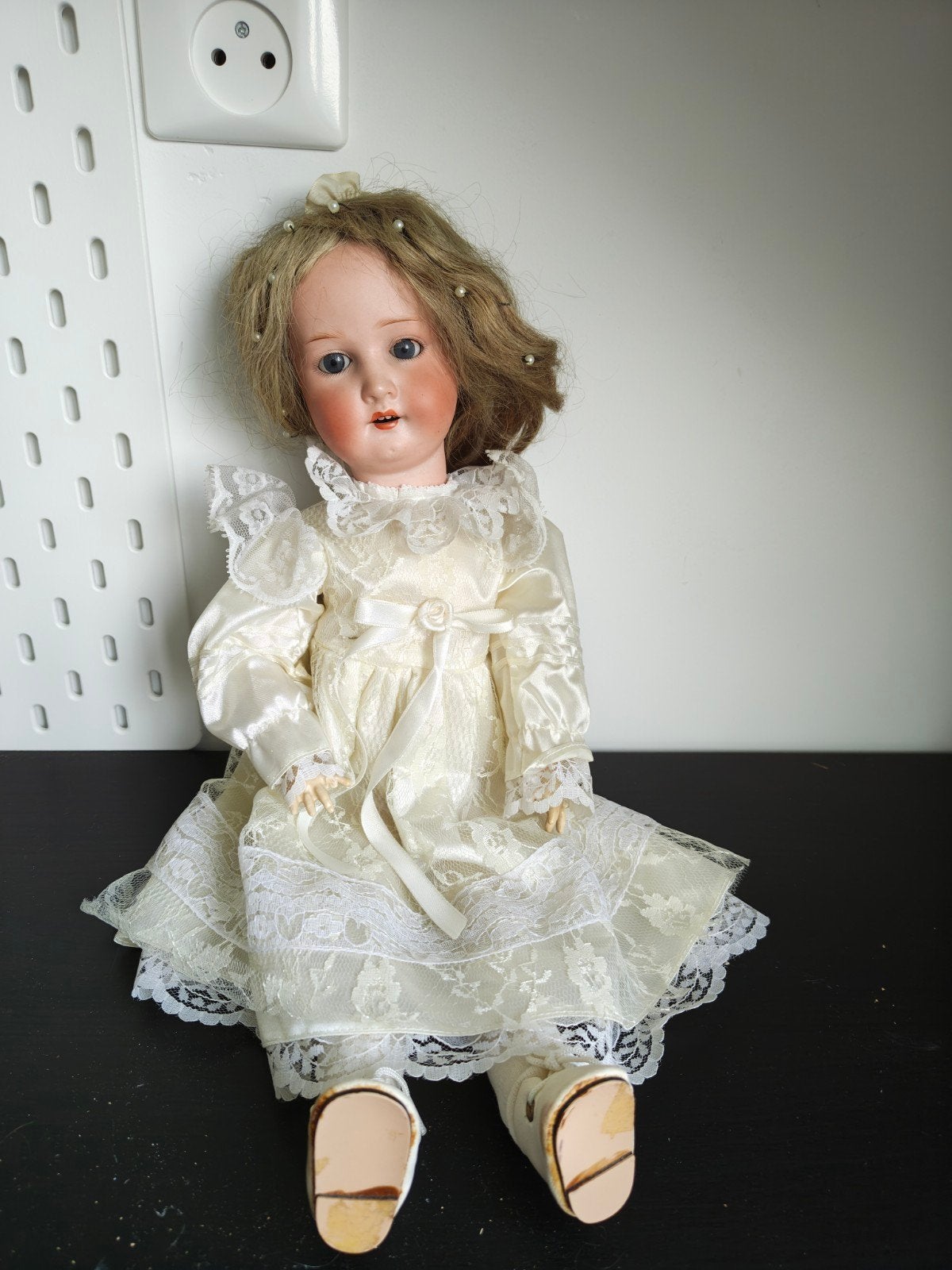 Antieke Heubach-Köppelsdorf pop 250 - 5/0 b, ca. 45 cm, Ophalen of Verzenden, Gebruikt, Pop
