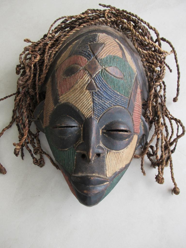 Vintage handgemaakt masker uit Congo, Verzenden