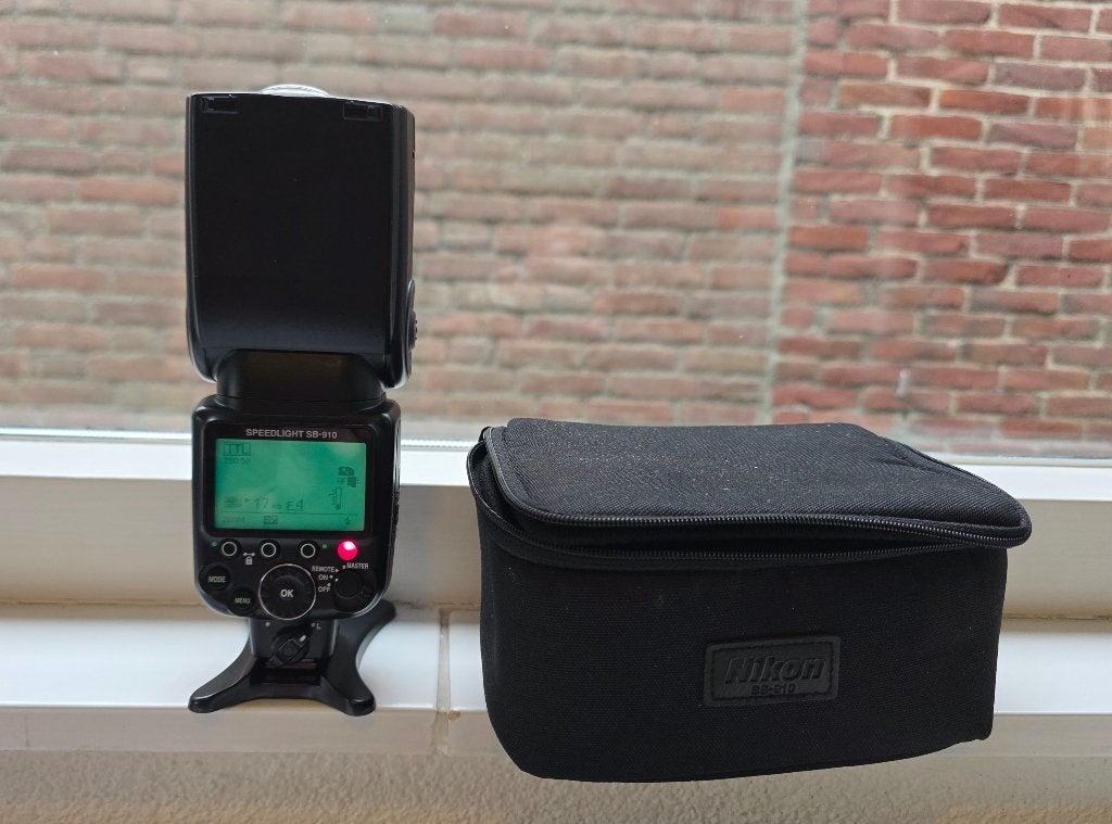 Nikon Speedlight SB-910, Nikon, Externe flitser, Ophalen of Verzenden, Zo goed als nieuw