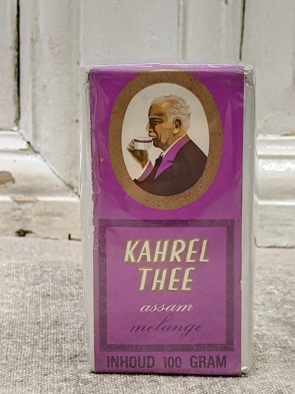 Oud pakje Kahrel thee Groningen, Verzamelen, Ophalen of Verzenden, Zo goed als nieuw, Verpakking