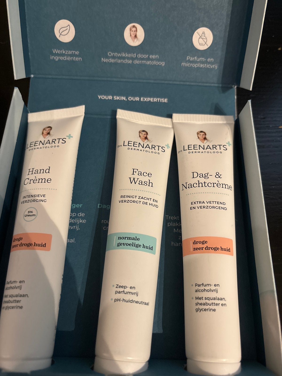 Leenarts Dermatoloog Huidverzorgingsset (3 stuks), Ophalen of Verzenden, Nieuw, Gehele gezicht, Verzorging