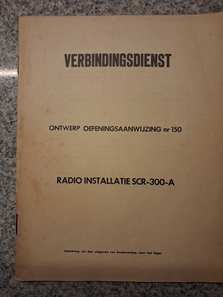 Militaire Radio installatie scr300a WO2 Handleiding, Ophalen of Verzenden, Gebruikt, Overige typen