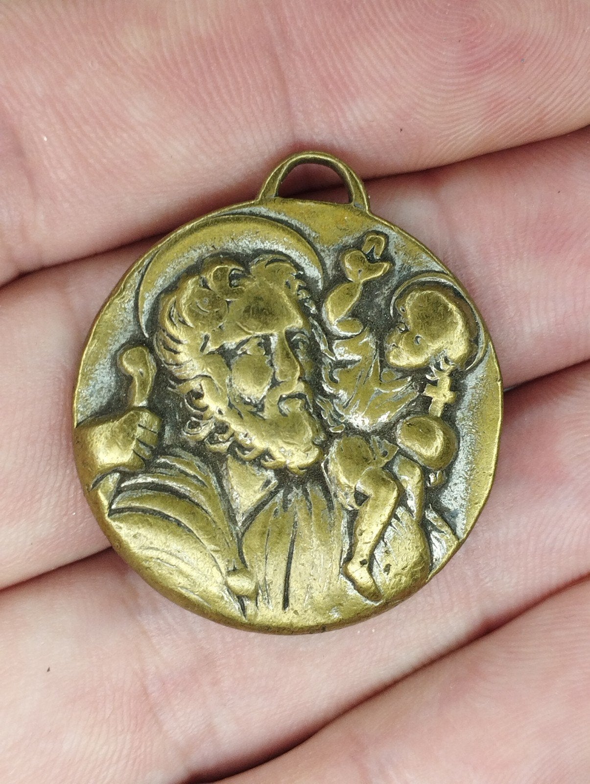 Zeldzame oude medaille hanger religie, Ophalen of Verzenden, Zo goed als nieuw