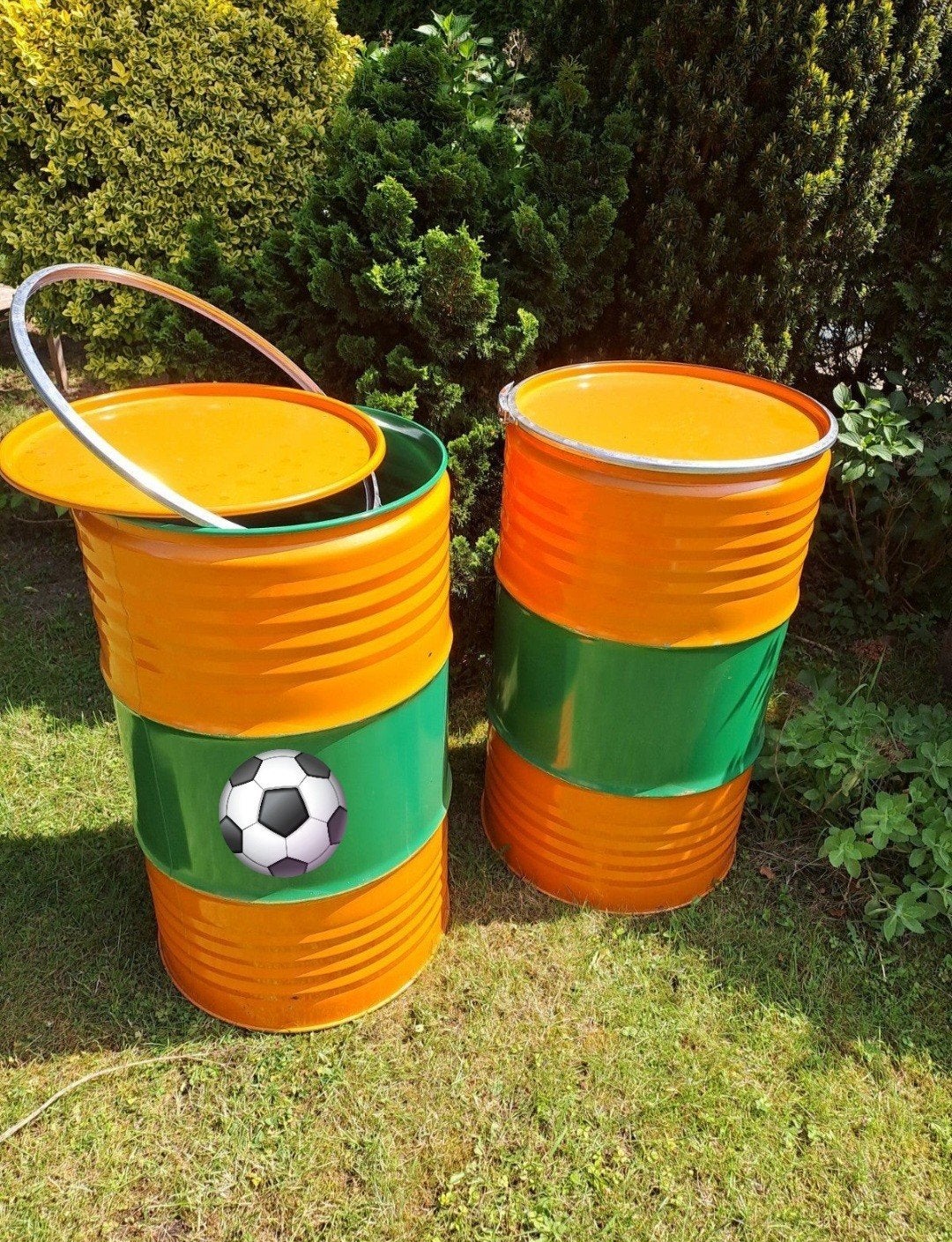 200 liter vaten met hersluitbaar deksel, Ophalen, Gebruikt