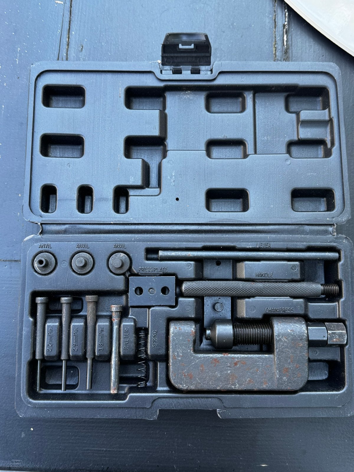 Weber Tools Kettingpons en Klinkgereedschap Set WT-4210, Ophalen of Verzenden, Gebruikt, Universele onderdelen