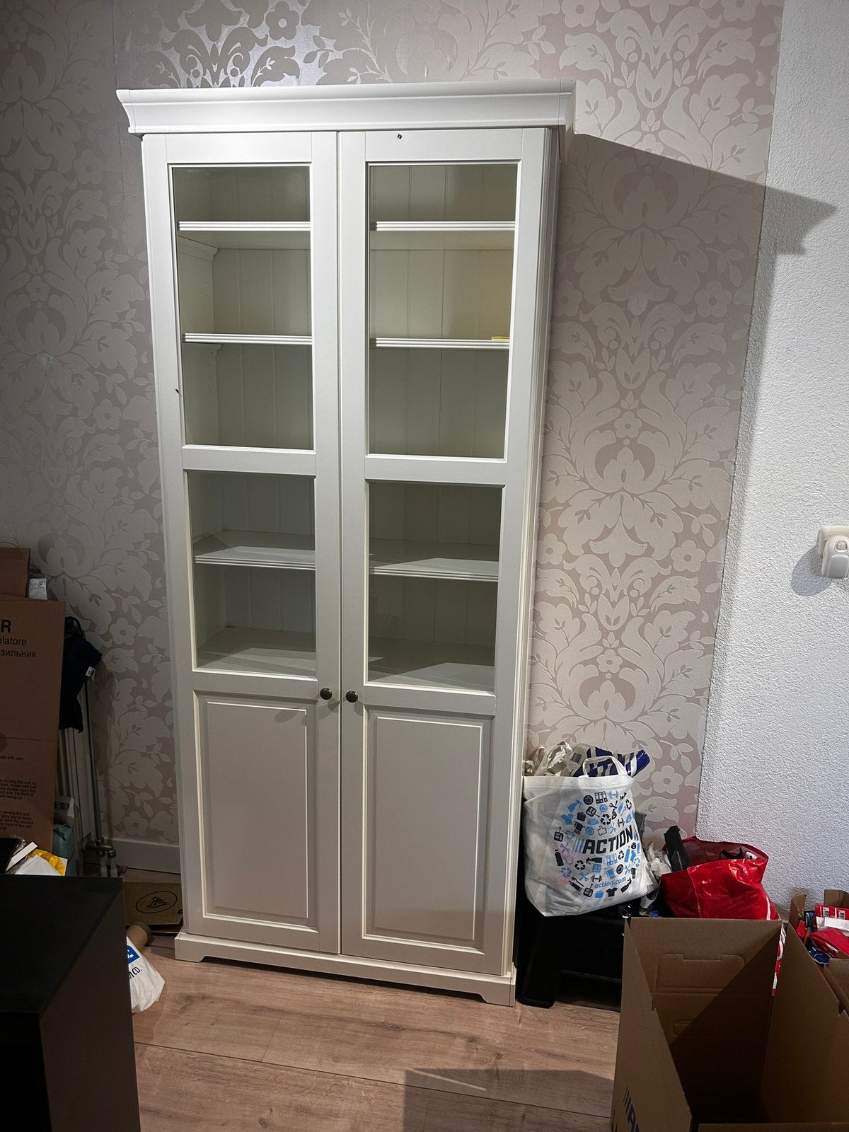 IKEA LIATORP vitrinekast, Ophalen, 50 tot 100 cm, Zo goed als nieuw, 150 tot 200 cm