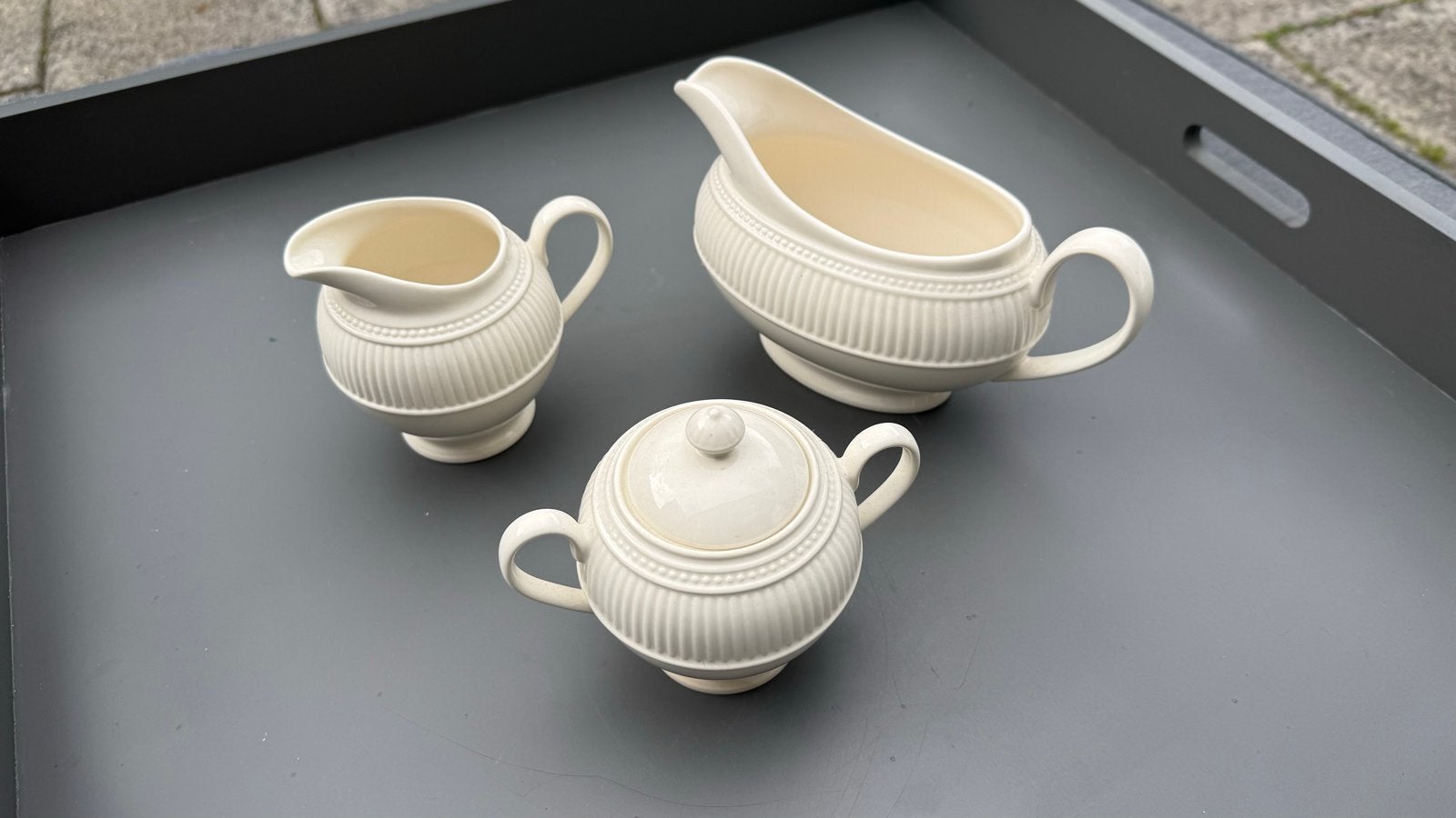 Wedgwood Windsor Melkkan, Suikerpot en Juskom, Huis en Inrichting, Keuken | Servies, Overige typen, Ophalen of Verzenden, Zo goed als nieuw