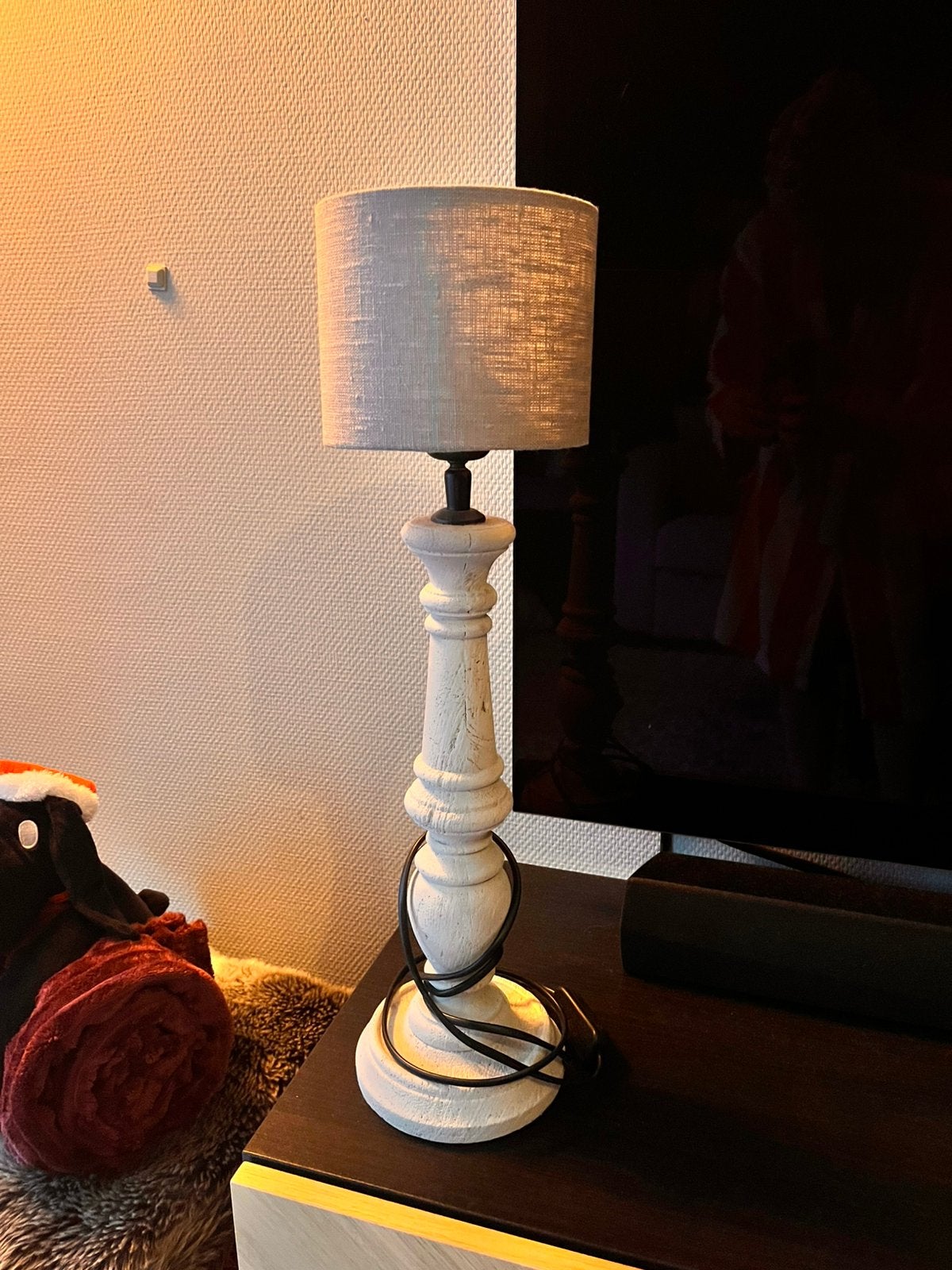 Landelijke lamp, Beige, Met schakelaar, 55 cm, Landelijk
