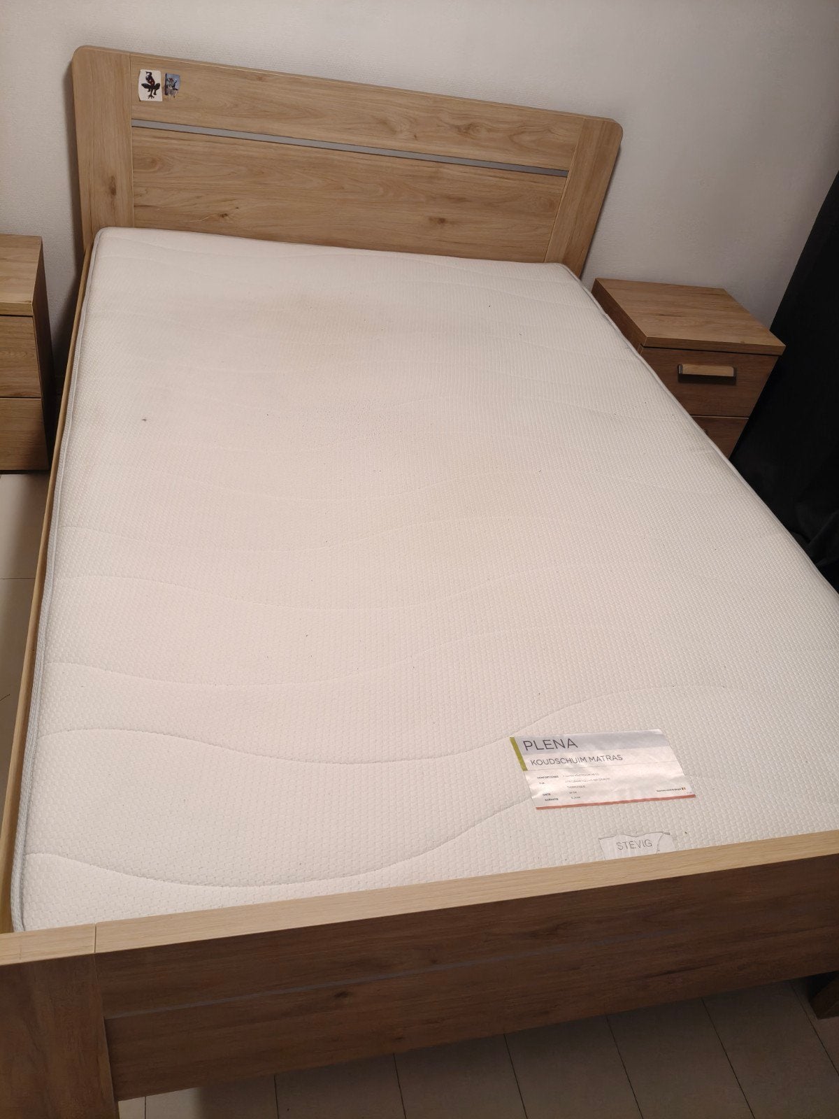 Stevig Plena Koudschuim Matras 140x200x24 cm, Huis en Inrichting, Ophalen, Tweepersoons, 140 cm, Zo goed als nieuw