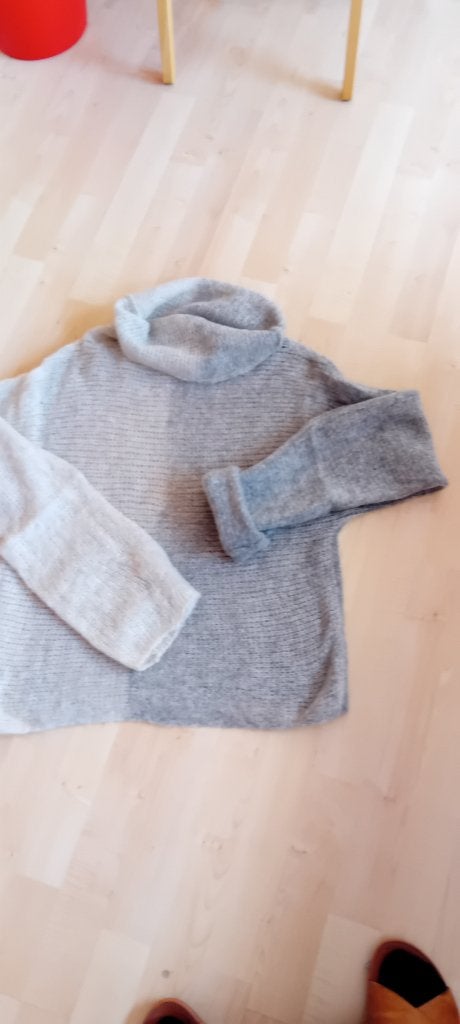 Sarah Pacini Gebreide Trui - Grijs/Beige, Kleding | Dames, Maat 38/40 (M), Sarah Pacini, Ophalen of Verzenden, Zo goed als nieuw