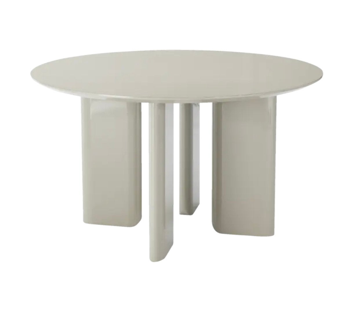 Beige ronde eettafel, Ophalen, Japandi, Rond, Zo goed als nieuw