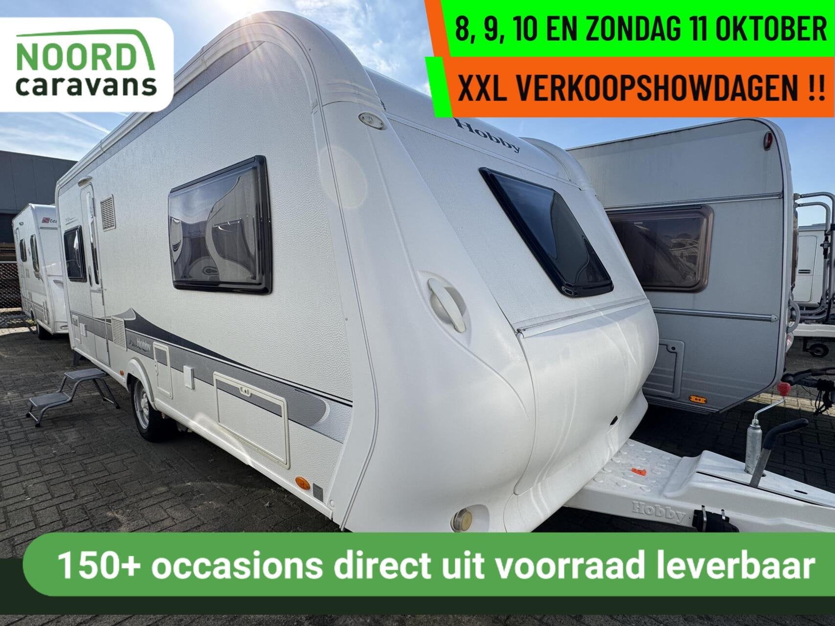 Hobby 560 UL PRESTIGE, ENKELE BEDDEN, MOVER, VOORTENT, Rondzit, Hobby, 7 tot 8 meter, Bedrijf