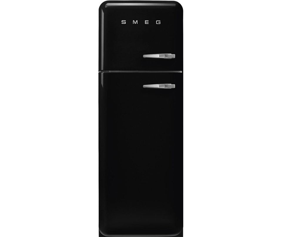 SMEG retro koel/vrieskast, vrijstaand, Witgoed en Apparatuur, Koelkasten en IJskasten, Gebruikt, 200 liter of meer, Met aparte vriezer