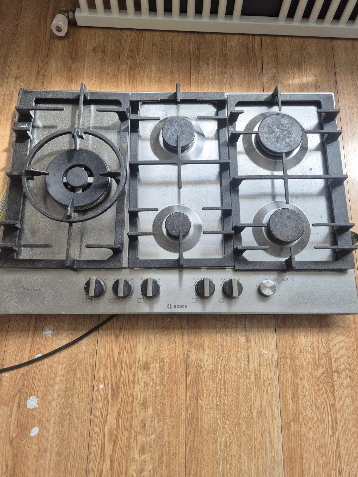 Bosch Gasfornuis met 5 Kookzones - Roestvrij Staal, Witgoed en Apparatuur, Kookplaten, Ophalen, Gebruikt, Inbouw, Gas