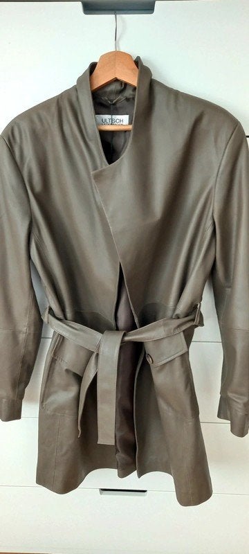 Nieuw met Prijskaartje Echt Leer Trenchcoat, Nieuw, Ophalen of Verzenden, Groen, Ultsch Ledermode