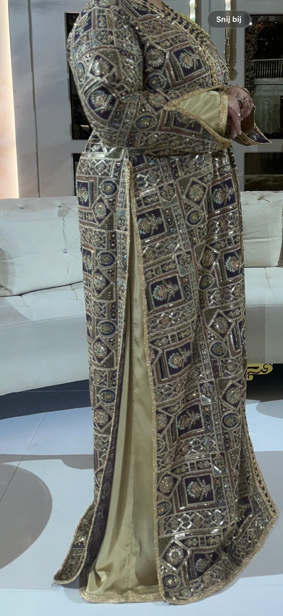 Prachtige Takshita - Eenmalig gedragen met accessoires, Kleding | Dames, Jurken, Meerkleurig, Maat 46/48 (XL) of groter, Ophalen of Verzenden