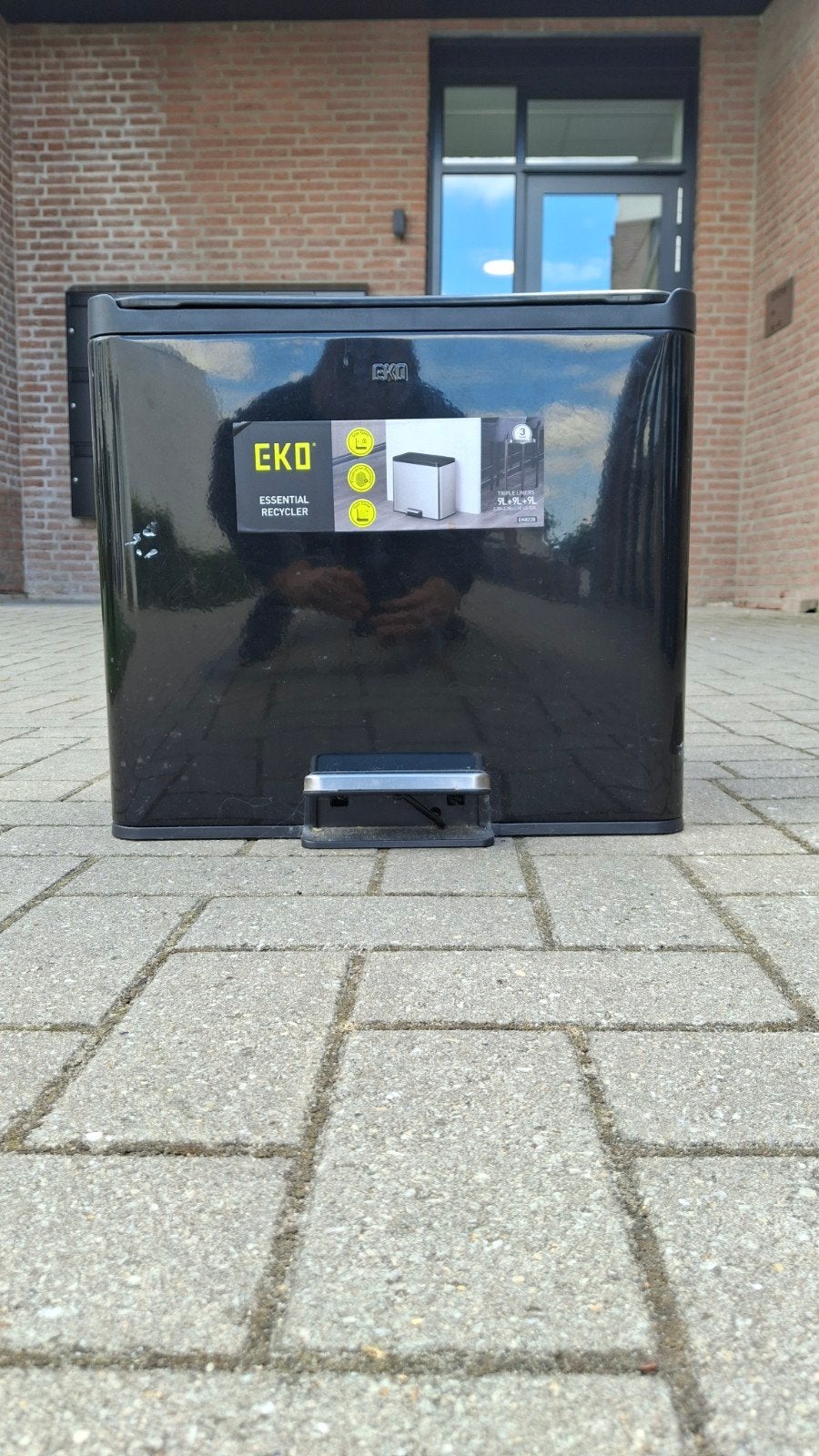 EKO Essential Recycler pedaalemmer - 3 vakken, Ophalen, Kunststof, Gebruikt, Met pedaal
