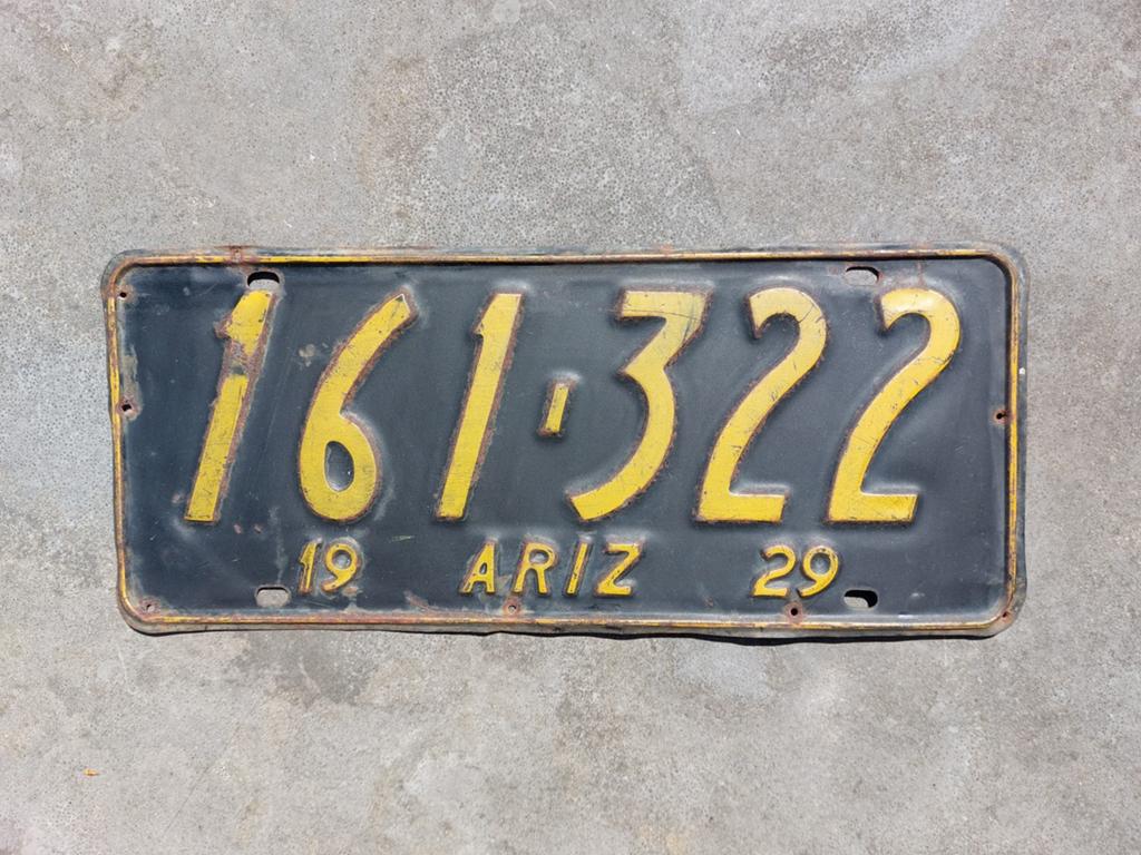 Kenteken 1929 Arizona USA Nummerplaat Nummerbord, Ophalen of Verzenden, Gebruikt, Auto's