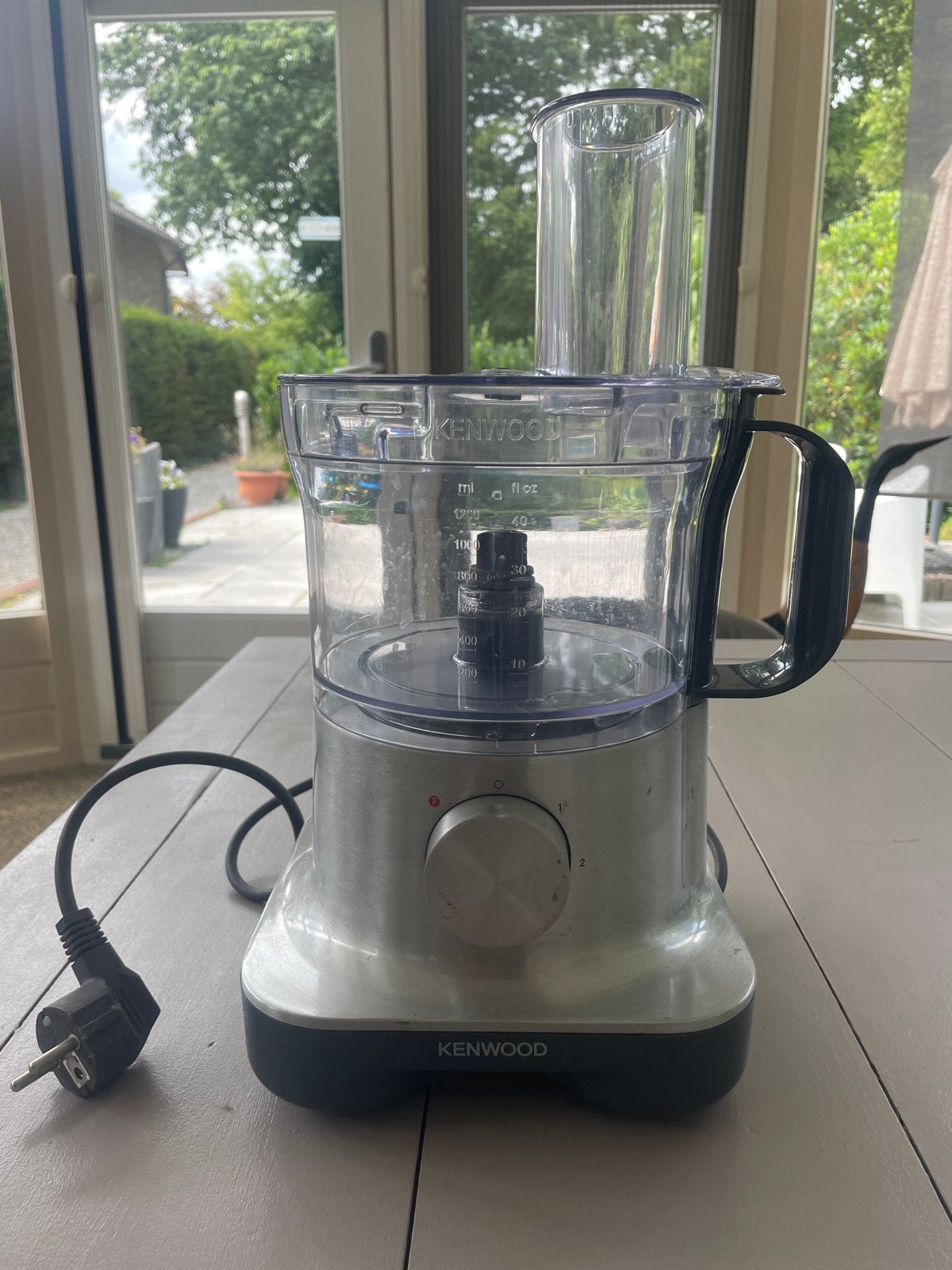 Kenwood FPM250 Foodprocessor - Compleet met accessoires, Ophalen, 1 tot 2 liter, 2 snelheden, Zo goed als nieuw