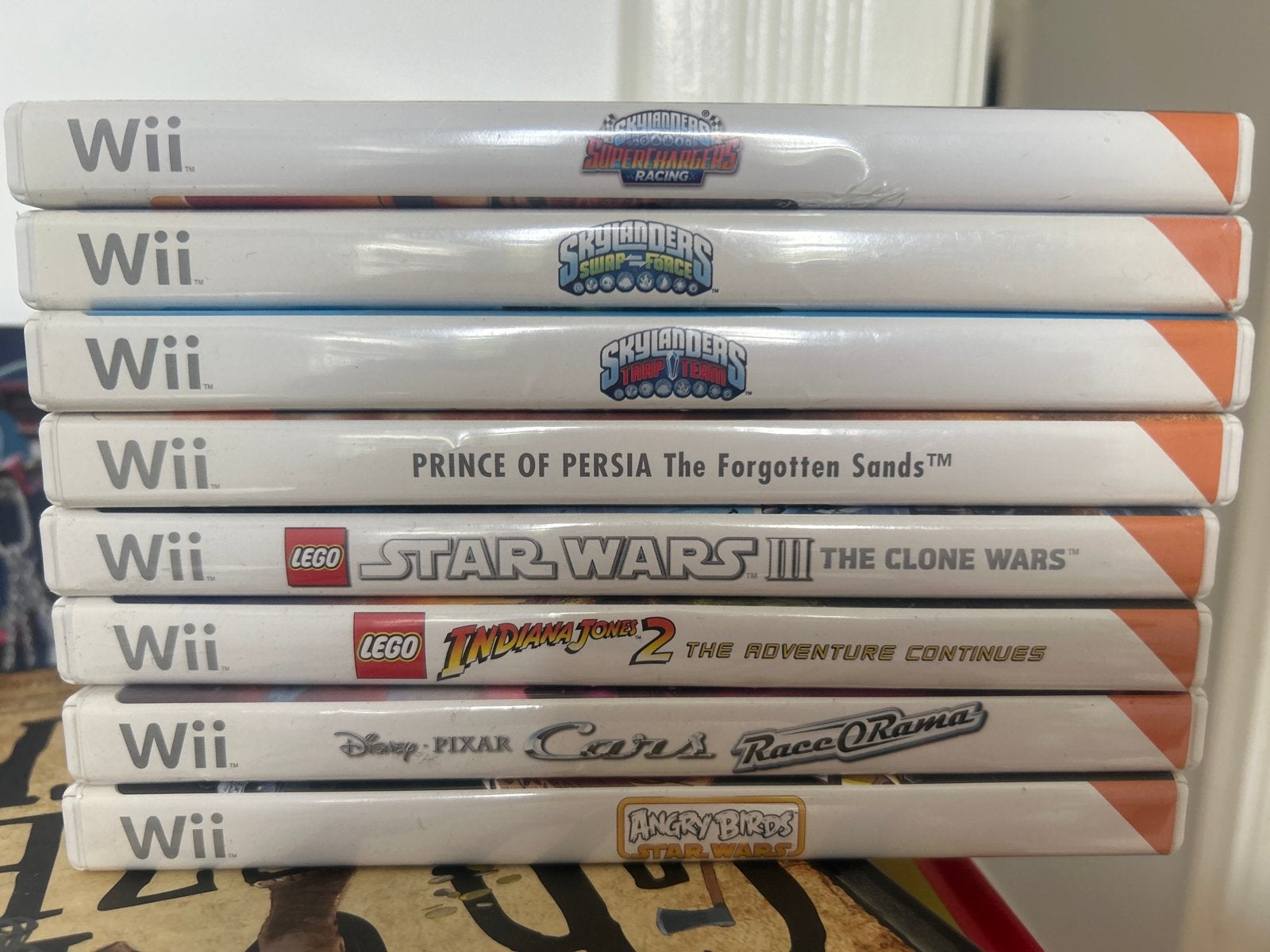 8 Wii spellen: Skylanders, Lego, Prince of Persia, Cars, Ang, Avontuur en Actie, Gebruikt, 2 spelers, Eén computer