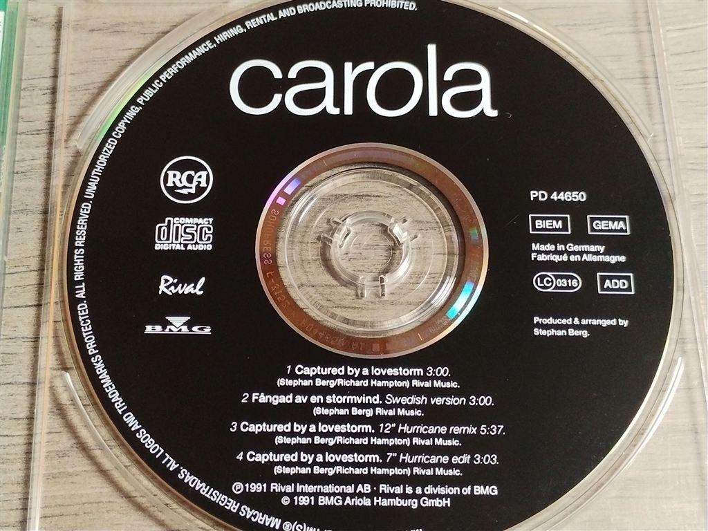 Carola ‎– Captured By A Lovestorm [CD Single], Ophalen of Verzenden, Zo goed als nieuw, Pop