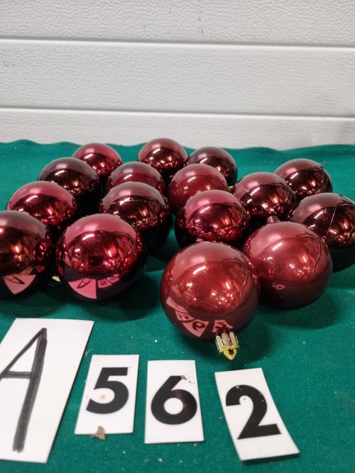Kerstballen bordeaux rood 16 stuks, [a562], Diversen, Kerst, Ophalen of Verzenden, 'T Olde Gre-j, Info@toldegrej.nl, Endepoelstraat 20f Didam