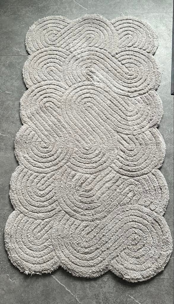 Grijze vloerkleden met abstract patroon, Ophalen, 100 tot 150 cm, 50 tot 100 cm, Zo goed als nieuw