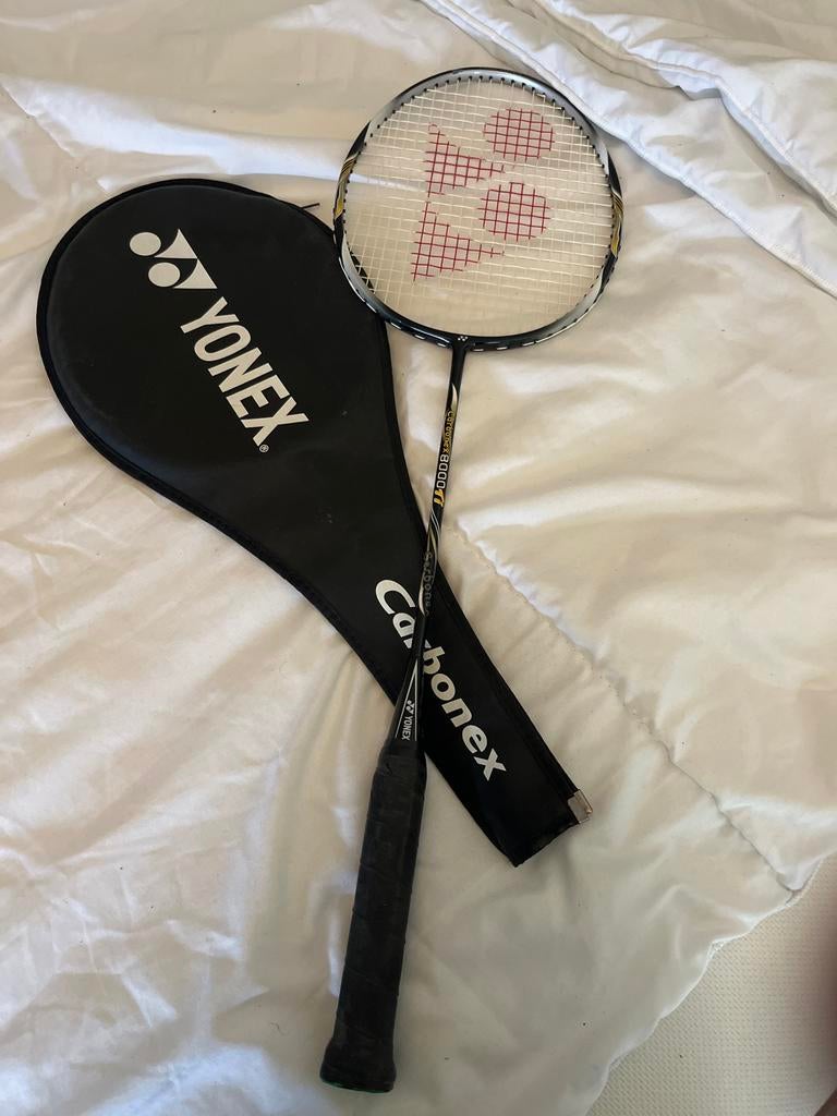 Yonex Carbonex 8000 Plus Badminton Racket met hoes, Ophalen, Gebruikt, Racket(s)