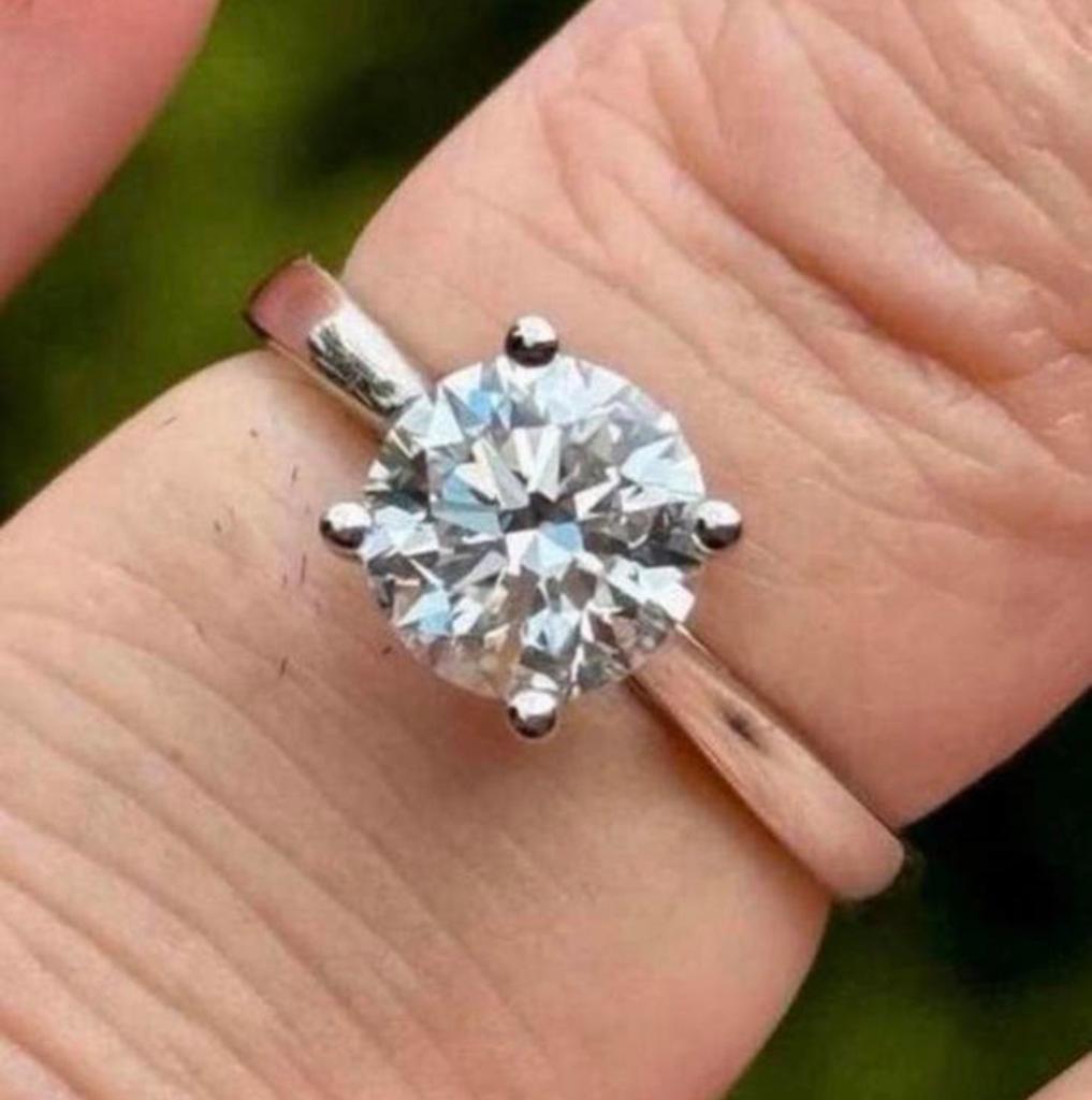 Nieuwe gouden trouwring met VS diamant 1.52ct en certificaat, Sieraden, Tassen en Uiterlijk, Ringen, Wit, Nieuw, Ophalen of Verzenden