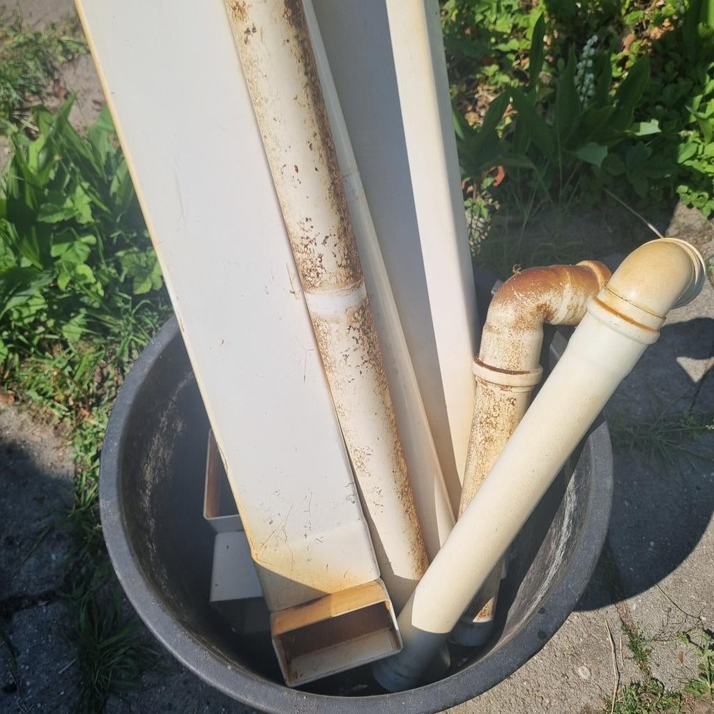 Gratis plastic buizen en dakgoten, Ophalen, Afvoer, Gebruikt, Pvc