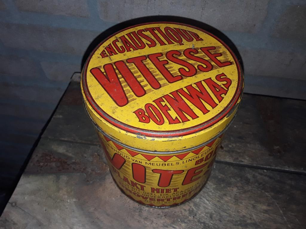 Vitesse vintage boenwasblik, Verzamelen, Blikken, Ophalen of Verzenden, Zo goed als nieuw, Overige