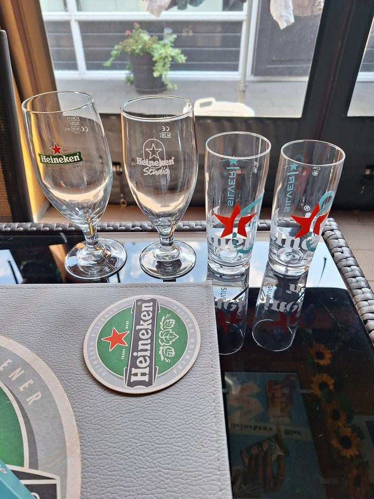 Heineken silver witpils studio kleintje, Verzamelen, Glas en Borrelglaasjes, Ophalen of Verzenden, Bierglas